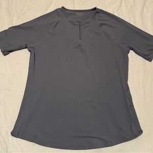 Athleta Charcoal Short Sleeve Top